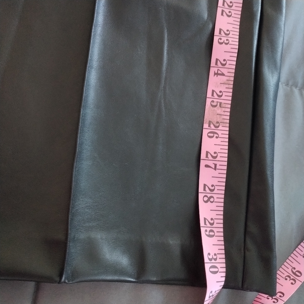Nine West Black Faux Leather Wide Leg Pants 10 - Picture 5 of 11